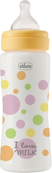 Пляшечка для годування пластикова Chicco Perfect Easy з силіконовою соскою 4+ жовта 330 мл (20245.10)