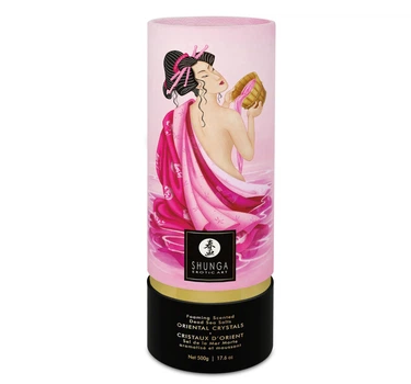 Пенящаяся соль для ванны Shunga Dead Sea salt Oriental Crystals — Rose Petal (500 г), Мертвого моря