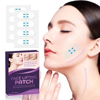 Невидимі ліфтингові наклейки тейпи для підтяжки обличчя Face Lifting Patch 40 штук
