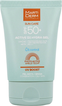 Żel przeciwsłoneczny do twarzy Martiderm Sun Care Active [D] Hydra SPF50+ 50 ml (8436589052505)