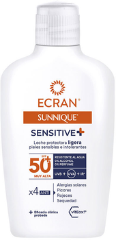 Balsam do opalania Ecran Sunnique Leche Protectora Ligera SPF50 200 ml (8411135008335)