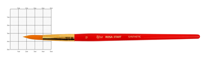 Пензель синтетика кругла №12 коротка ручка ROSA START