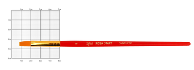 Пензель синтетика плоска Rosa Start №8 коротка ручка (18750208)