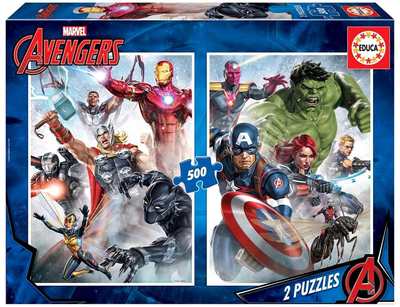 Zestaw puzzli Educa Avengers 2 x 500 елементів 80- 17994 (8412668179943)
