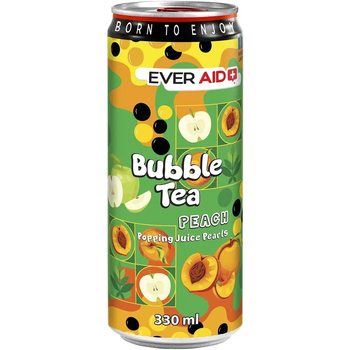 Напій безалкогольний Ever Aid Bubble Tea Peach 330 мл