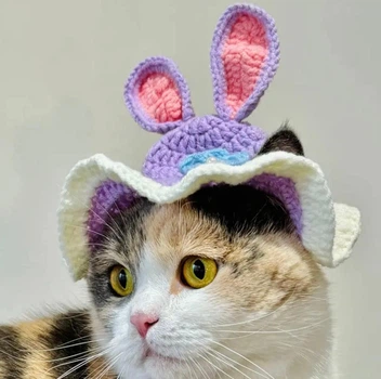 Шапка для кошек и собак "Bunny" Purple Size M