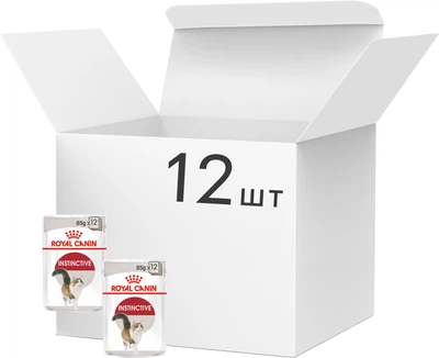 Упаковка влажного корма для взрослых кошек Royal Canin Instinctive in Gravy 85 г х 12 шт (9003579308936) (40590010)