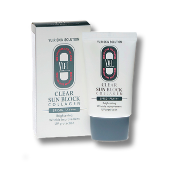 Сонцезахисний крем YU.R Clear Sun Block Collagen SPF50+++ 30ml