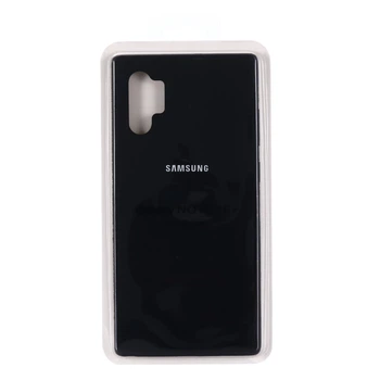 Чохол-накладка Silicone case для Samsung Note 10+ (Full Protection) Black (SCFPSNT10PBLK)