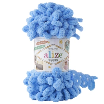 Пряжа Alize Puffy з петельками 289 незабудка