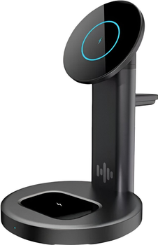 Ładowarka bezprzewodowa Soundliving 3-in-1 Wireless Charger Black (5745000684298)