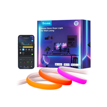 Розумна гнучка неонова LED стрічка 5 метрів Govee Neon Rope Lights для стін Wi-Fi + Bluetooth Matter (H6641)