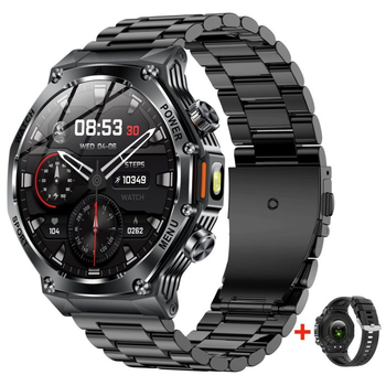Мужские часы Uwatch Smart Surf X Pro Black Steel 2 ремешка