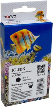 Картридж Barva сумісний з Canon PIXMA CLI-8BK (0620B024) 13.4 мл Black (IC-8BK)