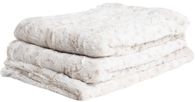 Ковдра Homla Mart зі штучного кролячого хутра 150 x 200 см Бежева (5904183824659)