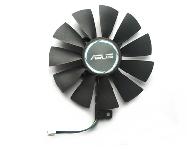 Вентилятор кулер Everflow для видеокарты ASUS GTX 1060 1070 RX 480 Dual 87 мм (orgnl) T129215SU (T129215BU PLD09210S12HH FDC10U12S9-C) (№118)