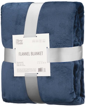 Плед Ardesto Flannel 160х200см, 100% поліестер, синій темний