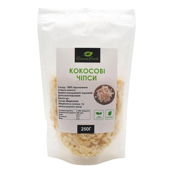 Кокосовые чипсы (слайсы) 250 грамм - GreenFood
