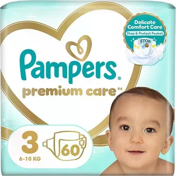 Подгузники Pampers Premium Care 3 (6-10 кг), 60 шт