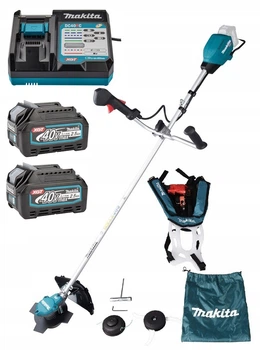 Мотокоса аккумуляторная Makita UR002G BEO2 (350 мм, 3500-6500 мин-1, 2.4 мм, 550 Вт, BL, XGT 40В, комплект)