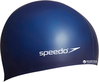 Шапочка для плавання Speedo Plain Flat Silicone Cap Blue (5039247289171)