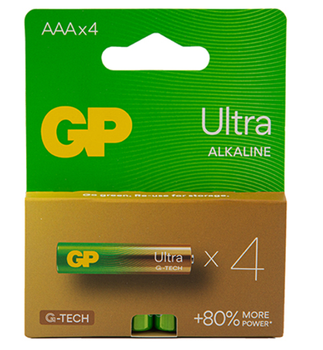 Батарейки GP AAA (LR03) Ultra Alkaline 24AU21-SB4