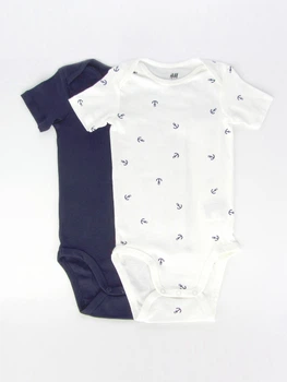 Боді (2шт) H&M 92см білий, синій 60186658504