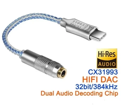 Усилитель звука GraveAudio CX Pro CX31993 ЦАП DAC DA06 переходник адаптер наружная звуковая карта для телефона USB Type C to 3,5 мм + USB адаптер
