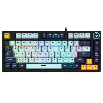 Игровая проводная клавиатура механическая Fantech ATOM81 MK875V2 |УКР/АНГ раскладка| с RGB подсветкой Red Switch SkyBlue