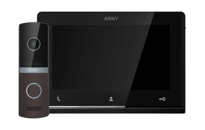 Комплект ARNY AVD-7121 (AVD-710 2Мп 7'' TFT + AVP-NG230 1Мп 120°), Black + Brown