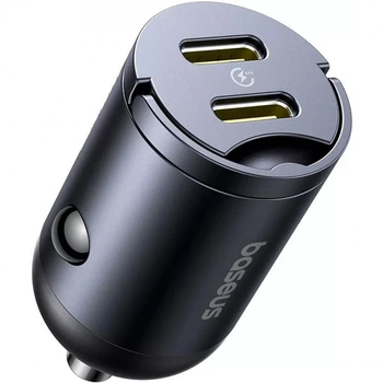 Автомобильное Зарядное Устройство Baseus Tiny Star Mini Car Charger 30W (2Type-C) black (C00035001121-03)