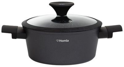 Garnek Homla Tristan z pokrywką Czarny 2.4 l (5904183892351)