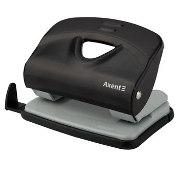 Діркопробивач для паперу Axent Exact-2 3920-01-A, металевий, 20 аркушів, чорний