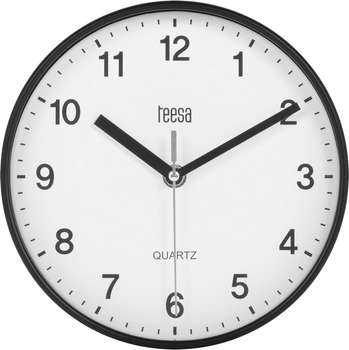 Zegar ścienny Teesa TSA0038B Czarny 20 cm (5901890081870)