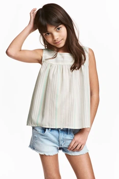 Блуза H&M білий в кольорову смужку HQAGI295 152