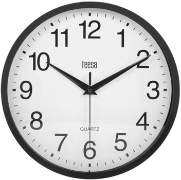 Zegar ścienny Teesa TSA0037B Czarny 25 cm (5901890081832)