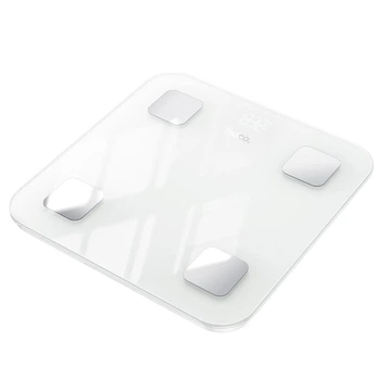 Смарт-весы HOCO HI21 до 180 кг с измерением доли жира, Bluetooth, LED-дисплеем, 3×AAA (910876B6AC4A)
