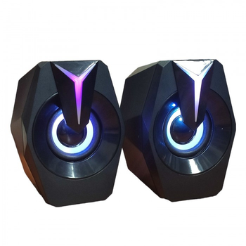 Комп'ютерні колонки з акустикою 2.0 USB Music Prime FT K8 з RGB підсвічуванням Стереоколонки