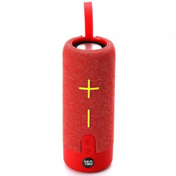 Портативная Bluetooth-колонка с ремешком TG619C USB/TF FM-радио 2х4 Вт 68*68*172 мм Красная