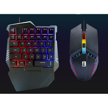 Комплект игровой 2в1 одноручная клавиатура и мышь с подсветкой RGB 198I G506