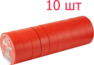 Изоляционная лента MLux Base 19 мм х 20 ярдов 10 шт Красная (00-00000010)