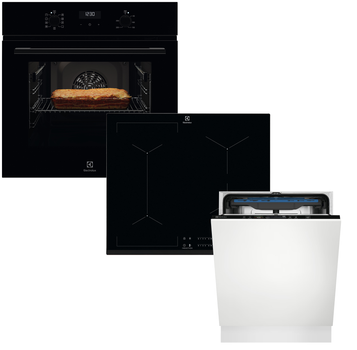 Духовой шкаф электрический Electrolux EOF5C50BZ + Варочная поверхность индукционная Electrolux CIV634 + Встраиваемая посудомоечная машина Electrolux EMG48200L (комплект)