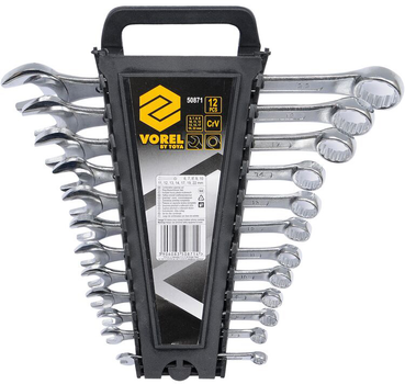 Zestaw kluczy płasko-oczkowych VOREL 6-22 mm 12 szt (5906083508714)