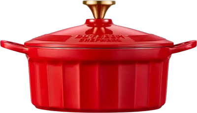 Garnek do gotowania gęsi Buydeem żeliwny emaliowany Koi Red 2.9 l (6950386619232)