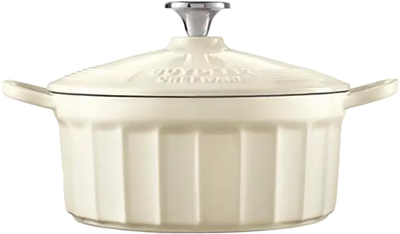 Garnek do gotowania gęsi Buydeem żeliwny emaliowany Oat White 2.9 l (6950386615319)