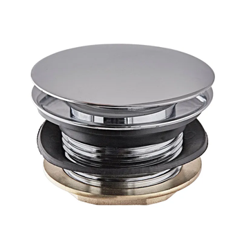 Донний клапан для ванної Koer PW-05-01 1 1/2'' (кнопка) (Колір хром) (KR3406)