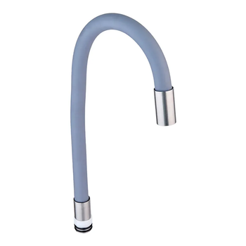 Излив Силиконовый для смесителя из нерж.стали SUS304 Mixxus SPO-06.SUS Refl.Gray (MI6065)