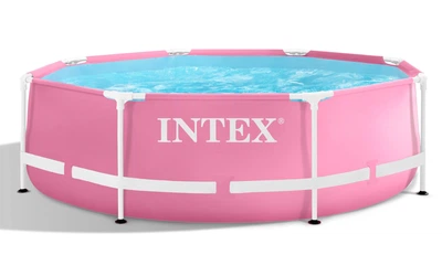 Каркасний басейн Intex Metal Frame 244x76 см розовый (IND-28290)