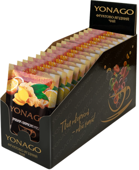 Концентрат напою Yonago Чай Імбир з лимоном та медом 20 шт х 50 г (4823113303945)