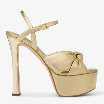 Женские босоножки кожаные Michael Kors 986596494 40 Золотистые (1159833724)